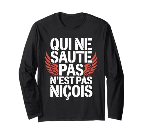 Photo de Supporter Nice Football | Qui Ne Saute Pas Niçois Fan Aiglon Manche Longue