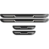 4 Stuks Auto Dorpel Beschermstrips voor VW Tiguan 2016-2025,Roestvrijstalen Stickers Drempelstrip Antislip Stickers Accessoires