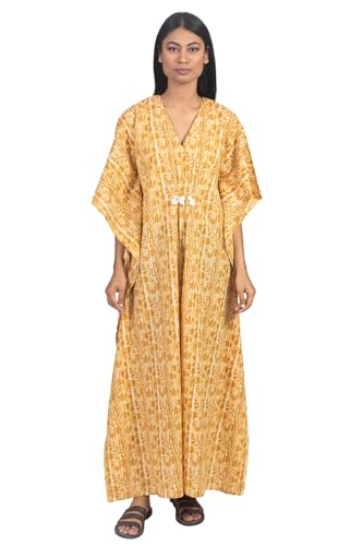 Image of NIHSAMAH Cotton Kaftan Nighty for Women, Printed Premium Stylish Loungewear, Comfortable Nightwear, Sleepwear for Ultimate Relaxation
