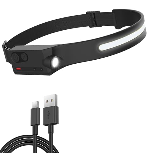 Torche frontale puissante Pristar étanche avec 5 modes d'éclairage pour casque