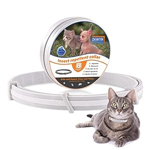 Flea & Tick Collar for Cats,8 Months Flea and Tick Prevention Per Collar,Adjustable One Size Collar Fits All Cats,38cm/15 inch,1 Pack