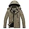 GEMYSE Jaqueta de chuva masculina impermeável para esqui e neve de inverno à prova de vento, Lobo de madeira, G