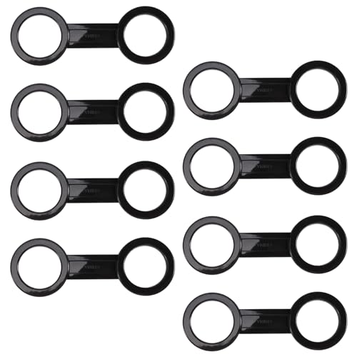 Kqcibz 8 Pieces Scuba Diving Dive Snorkeling Silicone Snorkel Mask Strap Keeper Holder Clips Retainer Attachment Gear Spare Part Accessories Black