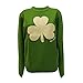 Produktbild Rund Hals Irland Strick Pullover mit flauschig Shamrock,  grün, XXL