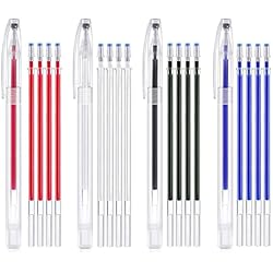 Bolígrafos Borrables con Calor, Rotuladores de Tela Borrables con Calor, 4 Colores de Marcadores Borrables para Telas de Colores Variados con 20 recargas para Sastre Costura, y Acolchado