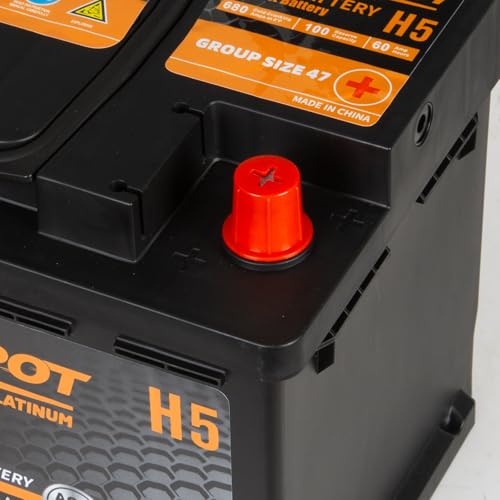 Image of BCI Group 47 Car Battery, 12V 60Ah Size H5 Automotive Battery Premium Maintenance Free AGM Batteries, 680CCA, 100RC