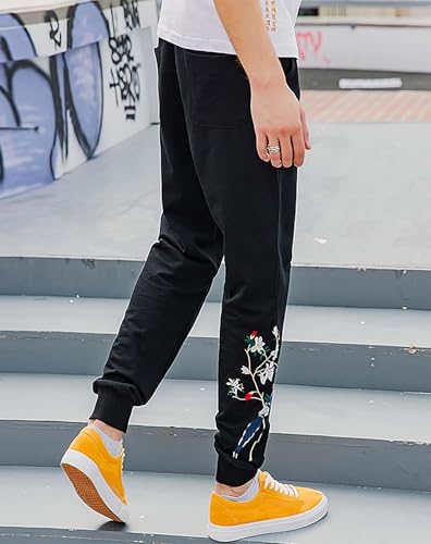 Niepce Inc Streetwear Magpie Embroidered Jogger Sweatpants for Men2