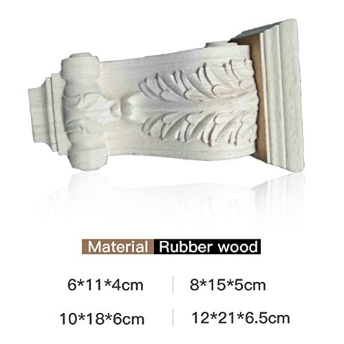 Calcomanías de madera tallada con relieve ornamental para el hogar 3