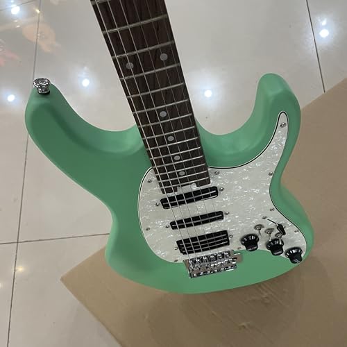 Guitarra eléctrica, verde marino, 6 cuerdas