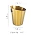 Stainless Steel Champagne Bucket with Ice Tongs - Stainless-Steel Beverage Tub - Diagonal Ice Bucket with Handle for Cocktail Bar, Wine, Home Bar Accessories, Parties - 4 Quarts - New Gold