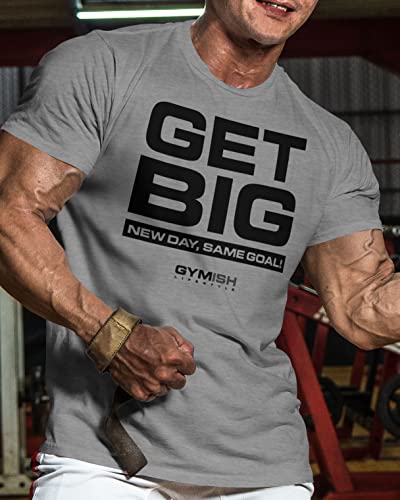 Get Big New Day Same Goal Men Gym Workout T-Shirt for Consistent Gains2
