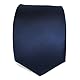 TigerTie Herren Krawatte – Klassische 8 cm Satin-Krawatte in blau dunkelblau saphirblau marine einfarbigem Design, ideal für Geschäftstermine, festliche Anlässe und die Freizeit
