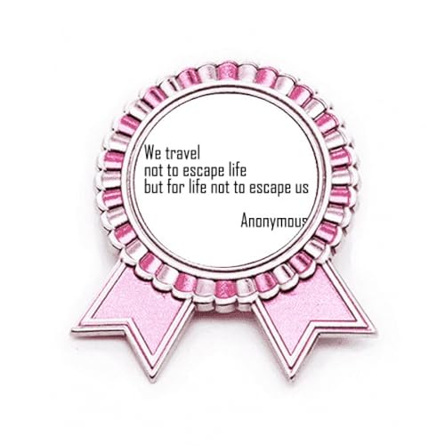 Badge Broche Pin Rose Gagnant Prix Médaille en Métal Taille Medium