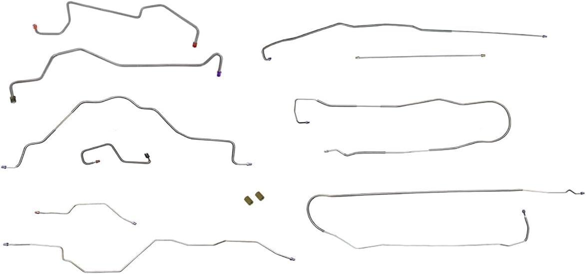 Inline Tube Compatible with 1991-93 Ford F150 2/4WD, All Cab & Bed Lengths, Complete Brake Line Kit 10pc, Stainless