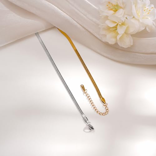 Image of Rubans Demi Fine Stainless Steel Necklace Chain Link Gift for Women & Girls