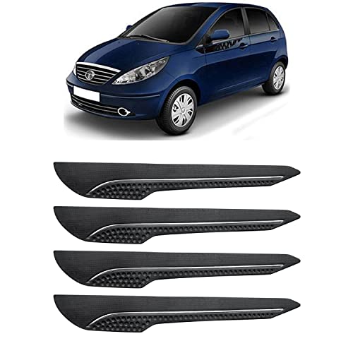 Image of AOSIS-Car Bumper Protector /Bumper Guard for Tata Vista with Single Chrome Stripe (4-Pcs)