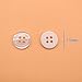 11mm 200Pcs Sewing Shirt Resin Buttons 4 Holes White Faux Pearl Finish