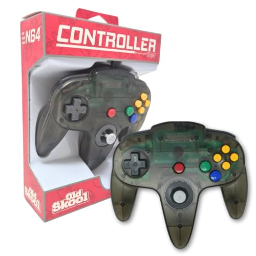 Old Skool N64 Wired Game Controller Joystick for Nintendo 64 - Smoke