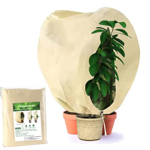 LOORGVEL Frostschutzhaube Für Pflanzen - Wiederverwendbare Schutzhülle Aus Vlies Für Bäume, Rosen & Kübelpflanzen (120x80cm)