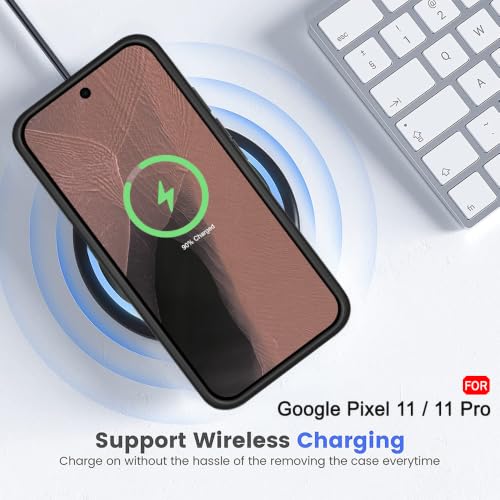 Image of TheGiftKart Ultra-Hybrid Shockproof Back Cover Case for Google Pixel 11 / Pixel 11 Pro | Camera Protection Bump | Hard Cover Case for Pixel 11 /11 Pro (PC & TPU, Transparent Clear Back, Black Sides)