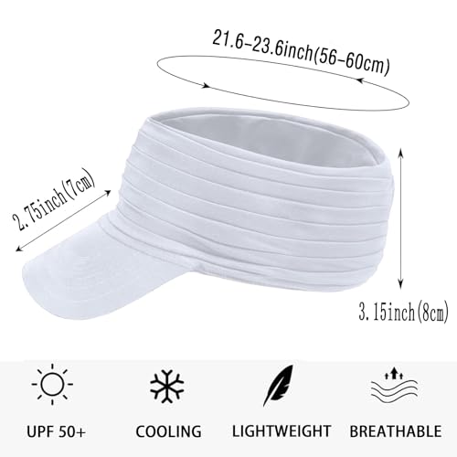 Image of Sports Sun Visor for Men Women UV Protection Lightweight Packable Stretchy Hats for Running, Tennis, Golf