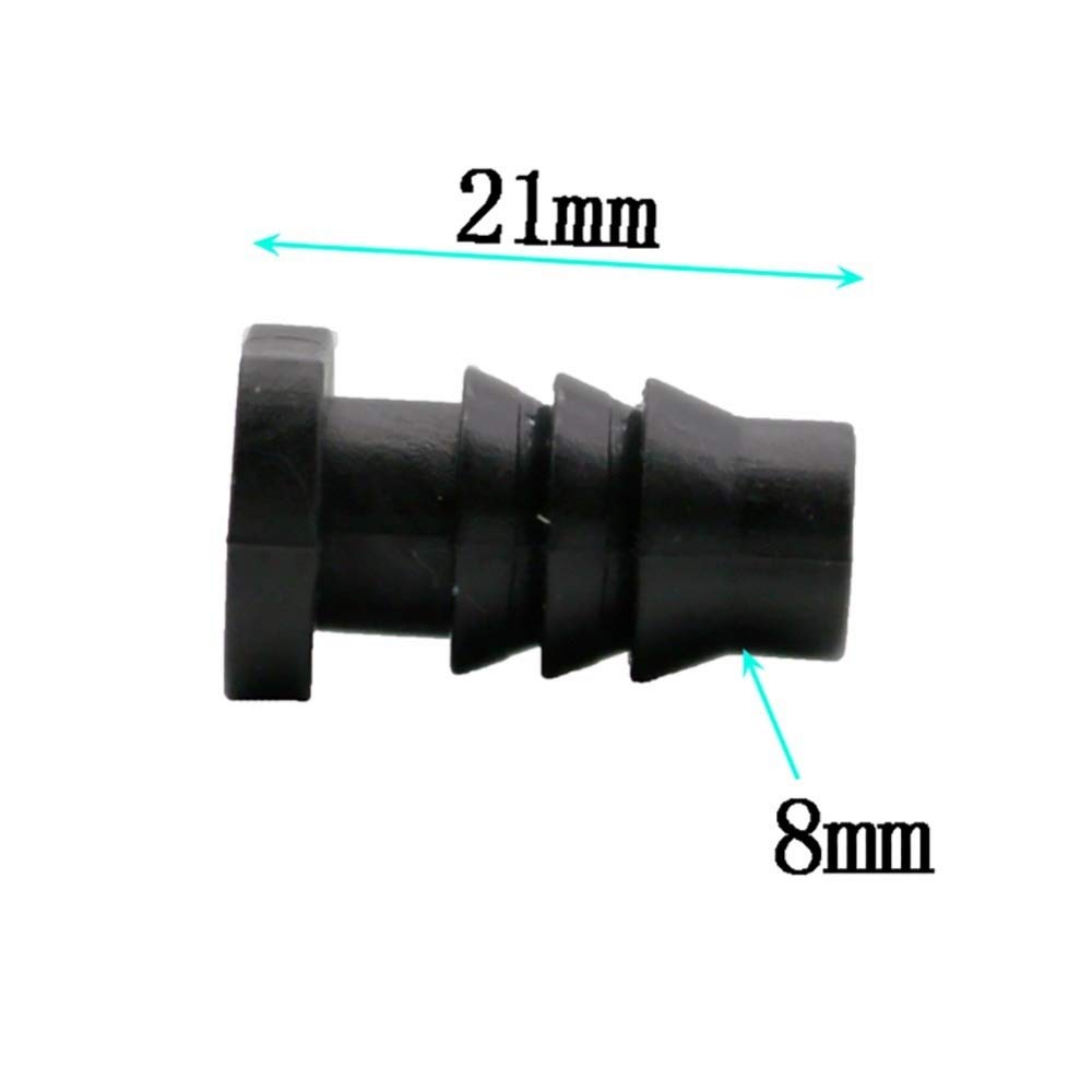 Adaptador de conector de manguera 800 PCS 8mm Manguera de la manguera Tapas de extremo de púas con conector de manguera de jardín Micro Irrigation Tube Fittings Uso de goteo (Diameter : 8mm)