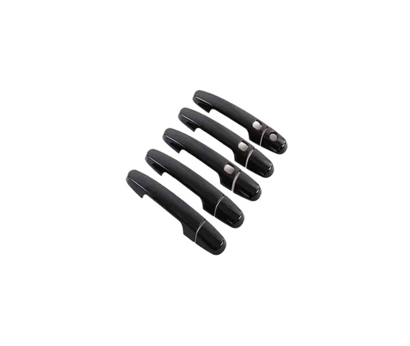 Jkkkks Black 3 Buttons Car Exterior Door Handle Replacement For Toyota For Rav4 2006-2013 Gloss Black Chrome Car Door Handle Covers Styling Accessories Car Handle Compatible(Black 3 Buttons)