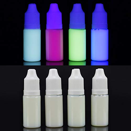 Professional Invisible UV Ink for Inkjet Printers 4 Colors Set, 10 ml/Color, Blacklight Ink for Real Invisible Images