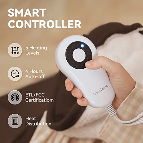 Electric Throw Blanket With 5 Heating Levels & 4 Hours Auto Off, Sherpa & Polar Fleece Heated Throw Blankets 50"×60", Etl Certified And Machine Washable, For Home&Office Use (Chocolate) #TOP2