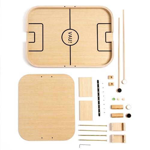 VAU! Mini Airhockey Tisch – Magnetischer Tischkicker aus Holz für Kinder und Erwachsene - Umweltfreundliche, Bildschirmfreie Tischspiele - Handgefertigt, Langlebig, Plastikfrei