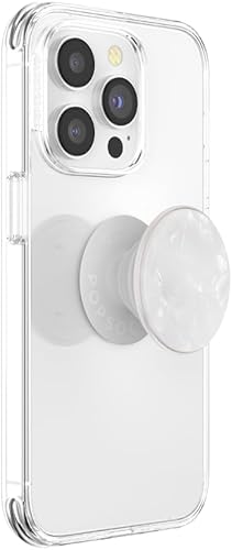 Miniatura 2 de PopSockets Agarre para teléfono con soporte expandible enchufe pop para teléfono color blanco perla