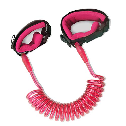 Anti Lost Wrist Link, Zooawa Child Outdoor Safety Hook and Loop Wristband Leash Child Safety Harness for Kids and Toddlers, 1.5M Pink