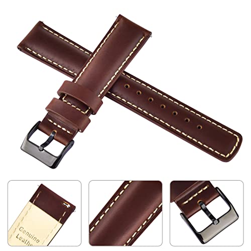 Ritche Pulseiras de relógio de couro genuíno de liberação rápida para homens e mulheres - Pulseira d