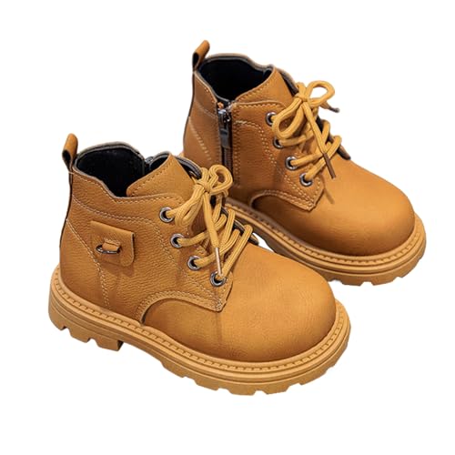 Botas de invierno genéricas para niños, botines para niños, botines para niñas, botines para niños, botas de tobillo para niños, zapatos de ocio para niños pequeños, marrón, 30
