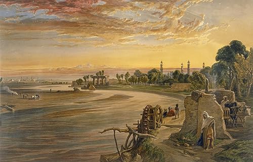 Impresión lienzo de el río Ravee de la India: póster de William Simpson para salón u oficina