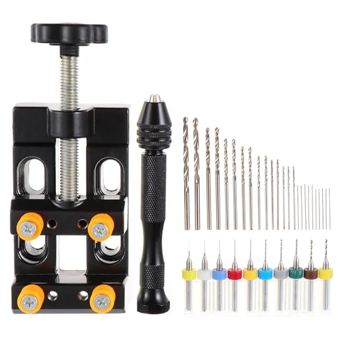 Perceuse à bijoux manuelle haute précision en acier carbone et 36 micro forets hélicoïdaux