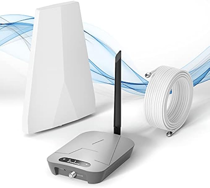 Cell Phone Booster for Band 12, 17, 13, 5. Support-Verizon, AT&T, T-Mobile & More, Cell Phone Booster for Home and Office Boosts 2G 3G 4G LTE 5G Signal, Cell Booster Up to 3,000 Sq. Ft.