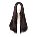 MapofBeauty 28 Inch/70cm Women Special Long Straight Synthetic Wig (Dark Brown)