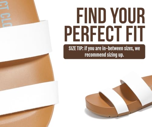 Image of Project Cloud Womens Two Strap Sandals & Non Slip Summer Slides (Hilltop) | Slides for Women Plush Soft Insole Casual Beach Footwear Vacation Outfits Travel Everyday Comfort Easy Wear Versatile Fashion