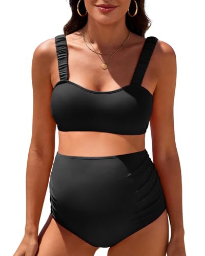 10 Best Maternity Swimsuits That Make Waves at the Beach 2 Century Star Maternity Bikini Swimsuit for Women