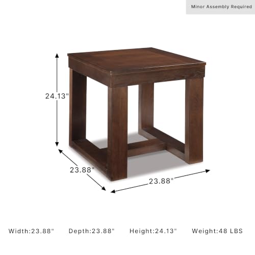 Image of Signature Design by Ashley Watson Classic Oversized Square End Table, Dark Brown