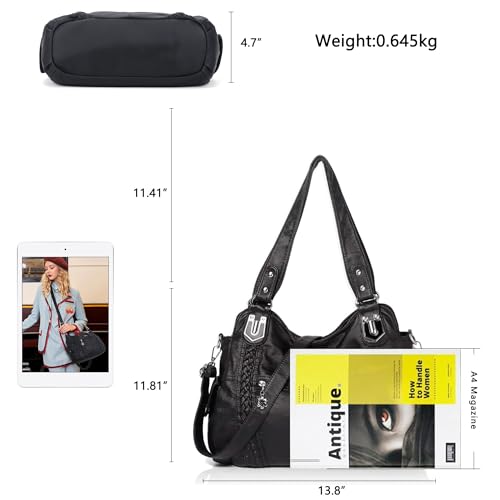Image of Angel Barcelo Purses for Women Soft PU Leather Shoulder Bag Crossbody Purse and Handbags