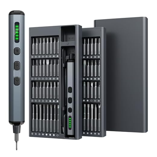 Mini Electric Screwdriver, 68-in-1 Precision Screwdriver Set - 64 S2 Preicison Bits, 5 Torque Levels, 4 LED Light, Organized Storage, Electronics Repair Tool Kit for Watch, Phone, Laptop, Camera, PC