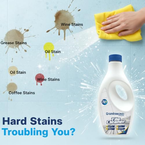 Image of Gresbond by Kajaria - TC-1 Tile Cleaner | Tile Cleaning Liquid for Interior & Exterior Tiles