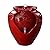 Teamson Home Outdoor Pot Fountain with LED Lights and Pump, Floor Water Fountain for Patio, Garden, Backyard, Decking Home Décor, 16.93 Inch Height, Red