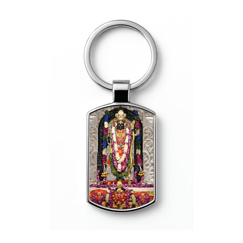 Premium God & Motivational Metal Keychains with Glossy FInish - Shiva, Ganesha, Krishna, Evil Eye & Balaji – Durable & Stylish – Ideal for Gifts, Personal Use, Return Gifts (Shri Ram, R1)