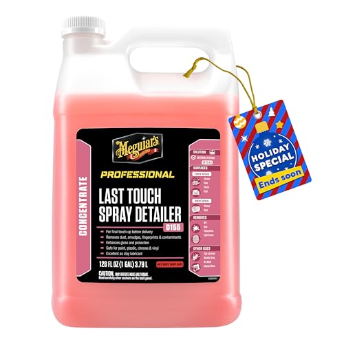 Meguiar's D15501 Last Touch Spray Detailer, Great for Use as Clay Lubricant, creates a Showroom Shine, Removes Dust, Smudges, Fingerprints and More, Versatile Use and Enhances Protection, 1 Gallon