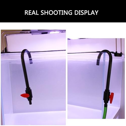 HUANGANG Aquarium Water Changer Hook Shaped Pipe Manual Tools for Tanks Water Exchange Tool Hook Shaped Prevents Backflow