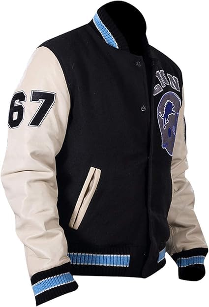 Beverly Hills Cop Wool With Leather Sleeves Sports Letterman Varsity Jacket3