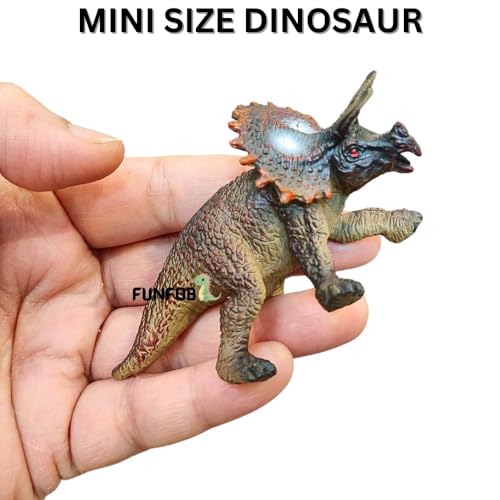 Image of FUNFOB Dinosaur Toy Figure Pack of 4 | MIni Size | Height -6cm Dinosaur Toys for Kids & Adults PVC Multicolour | Set B Tiny Dino Pack of 4